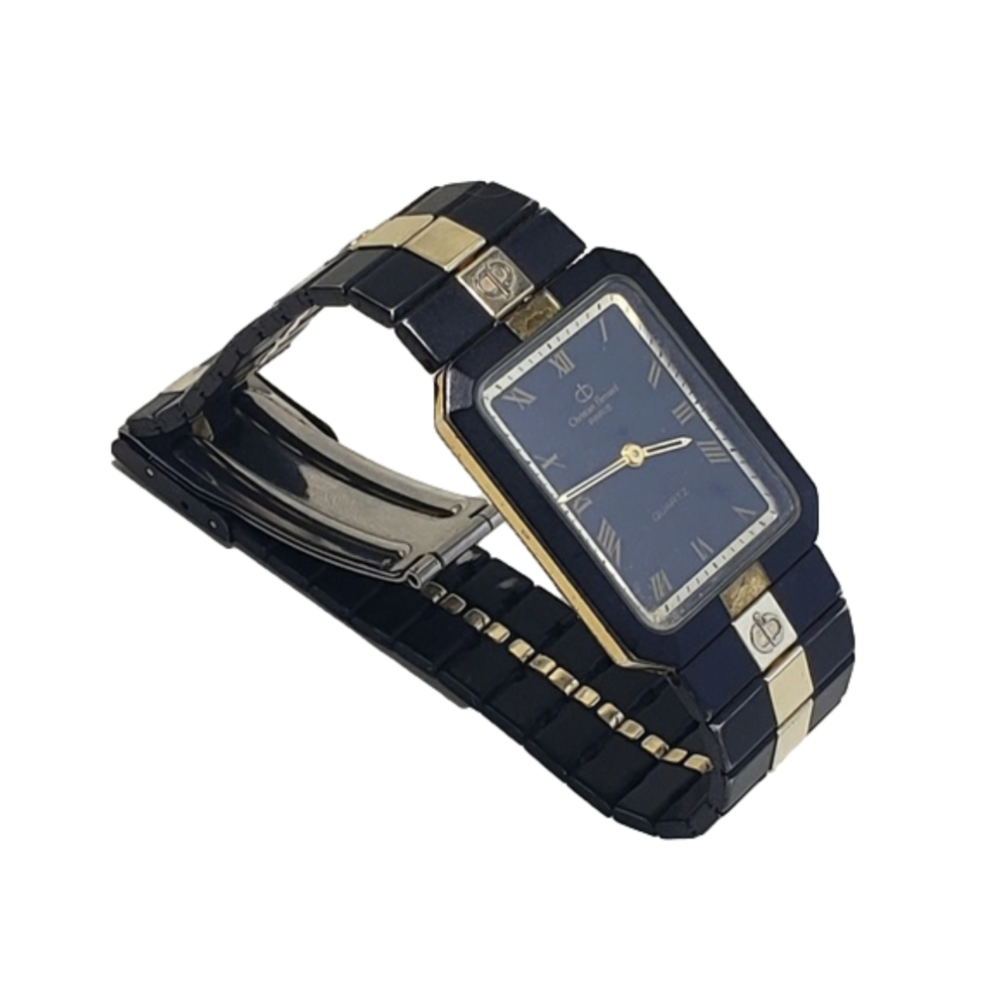 vintage CHRISTIAN BERNARD black & gold tone watch